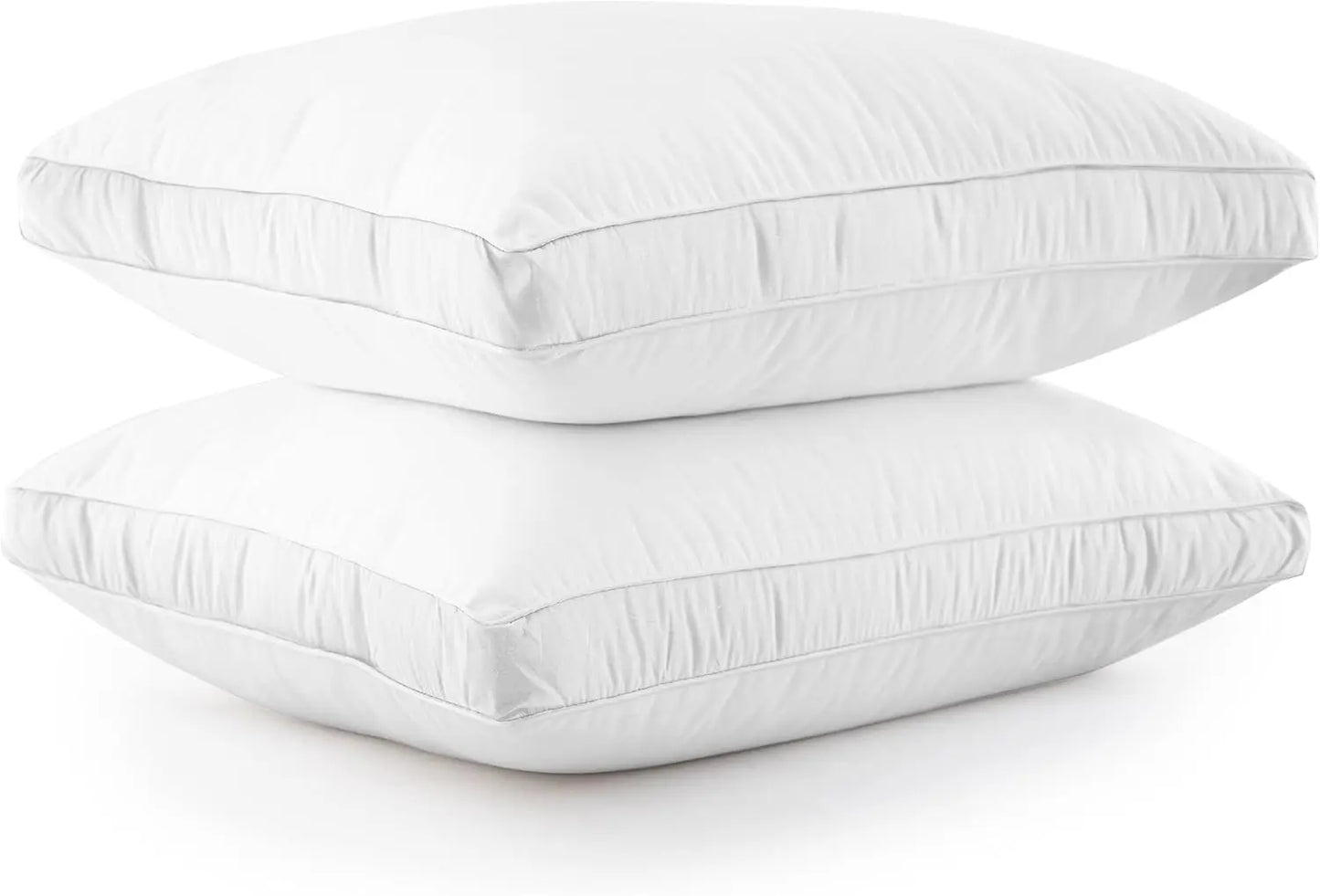 Lux Décor Bed Pillows- Set of 2 - Hotel Quality Gusseted Down Alternative Pillows for Back, Stomach or Side Sleepers