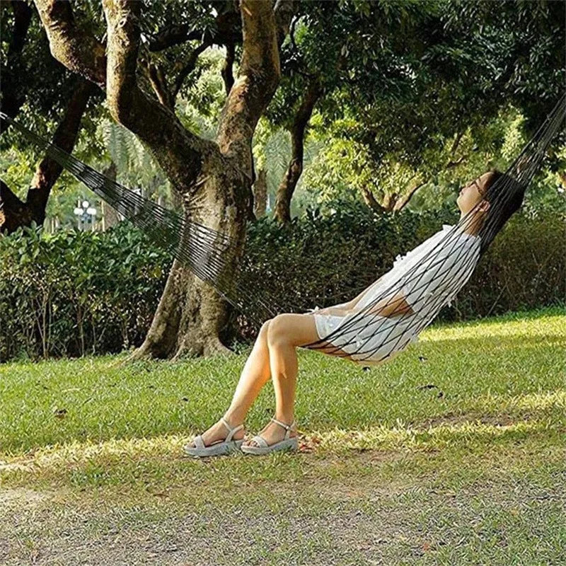 1/3/5PCS Portable Garden Outdoor Thickened Nylon Rope Hammock Indoor Mesh Hammock Portable Simple Hammock Swing Chair Camping