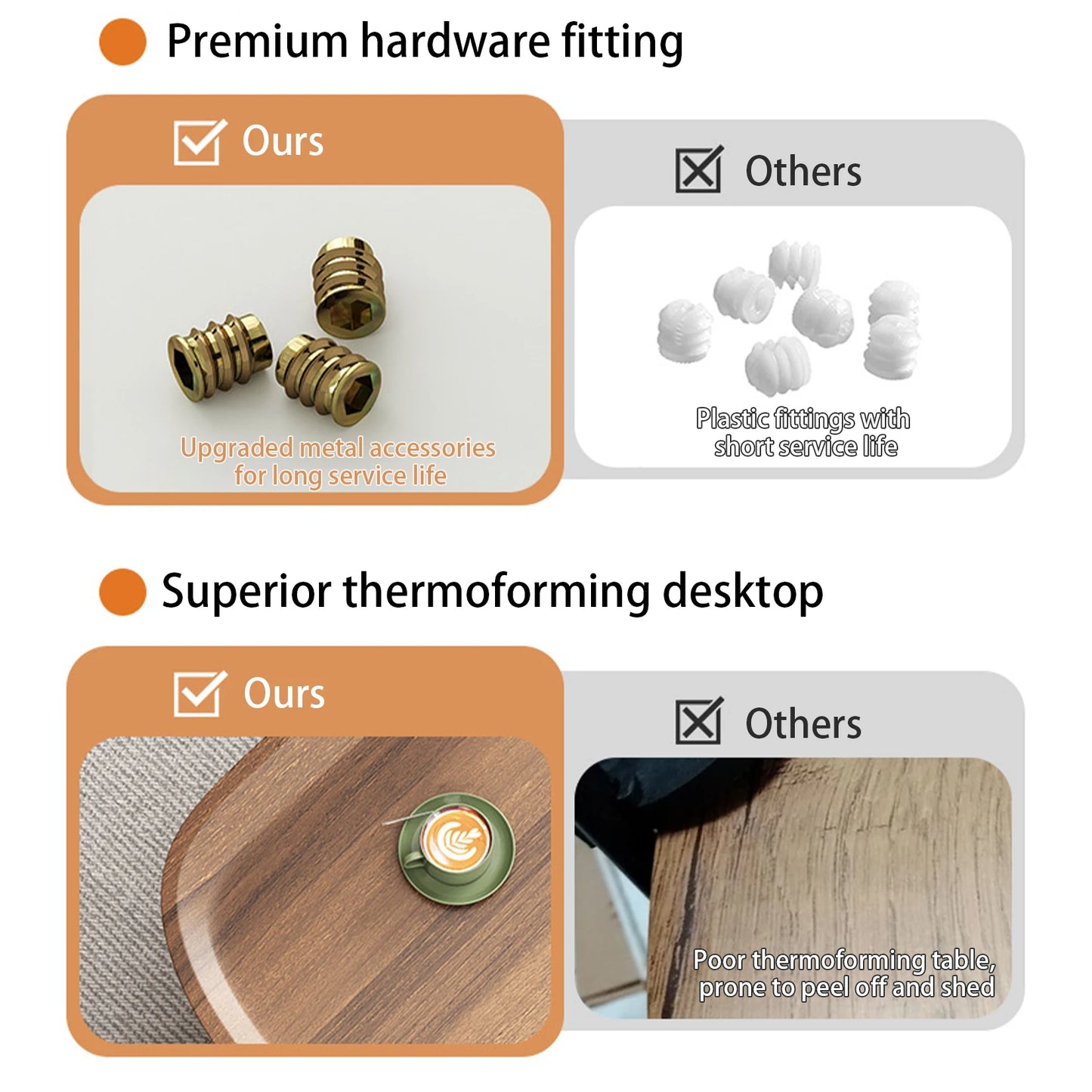 Industrial Coffee Table Set, Stacking Vintage Side End Table, Space Saving, Office Living Room Furniture, 2Pcs